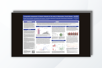 CCC Poster_Resources Picture of the Crohn's & Colitis Congress academic poster on black background