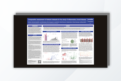 Picture of the Crohn's & Colitis Congress academic poster on black background